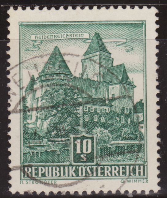 Austria 1957 Scott 630 Sello º Heidenreichstein Castle 10S Timbre Autriche Osterreich